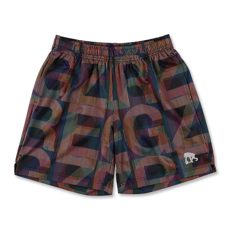 [Heart on the knee] Cut off vertical monogram shorts