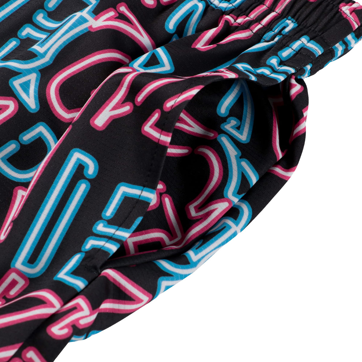 [ひざ上丈] EGZRネオン カットオフショートパンツ