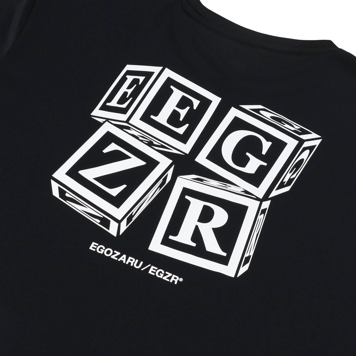 EGZRキューブ バックプリント Tシャツ