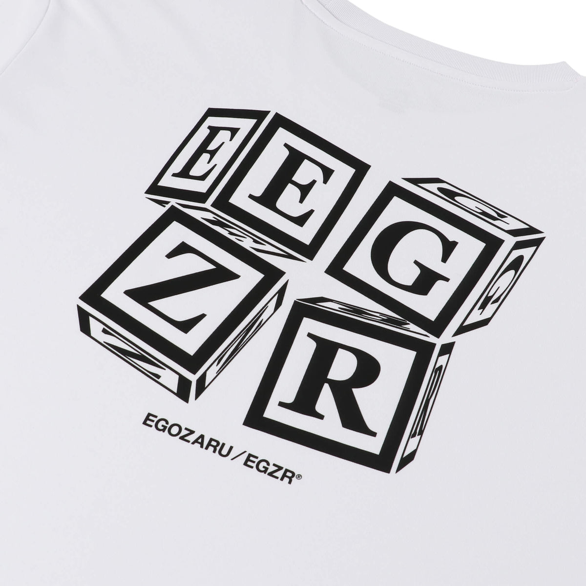 EGZRキューブ バックプリント Tシャツ