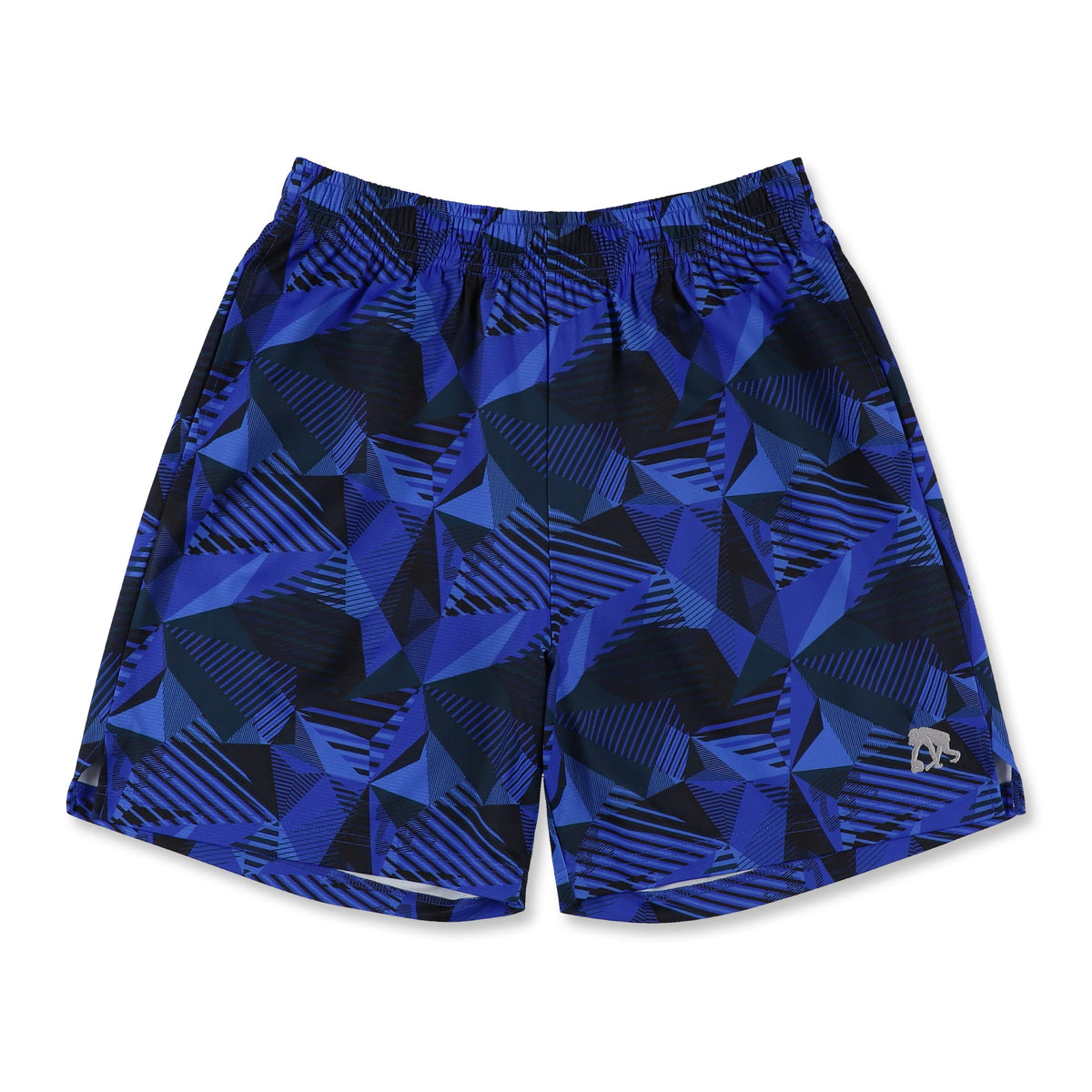 ［ひざ上丈］ワイドジオメトリック ズームアウト カットオフショートパンツ