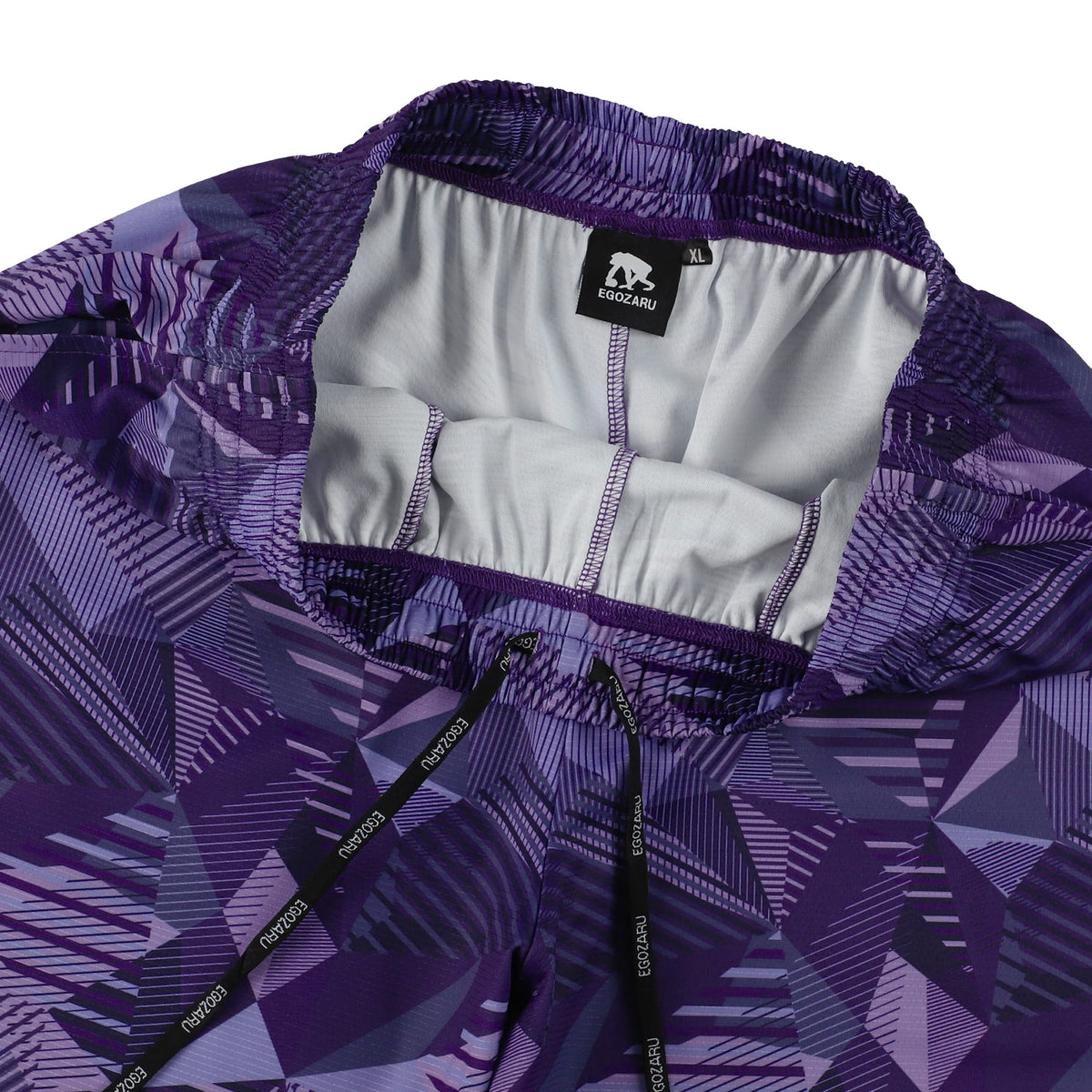 ［ひざ上丈］ワイドジオメトリック ズームアウト カットオフショートパンツ