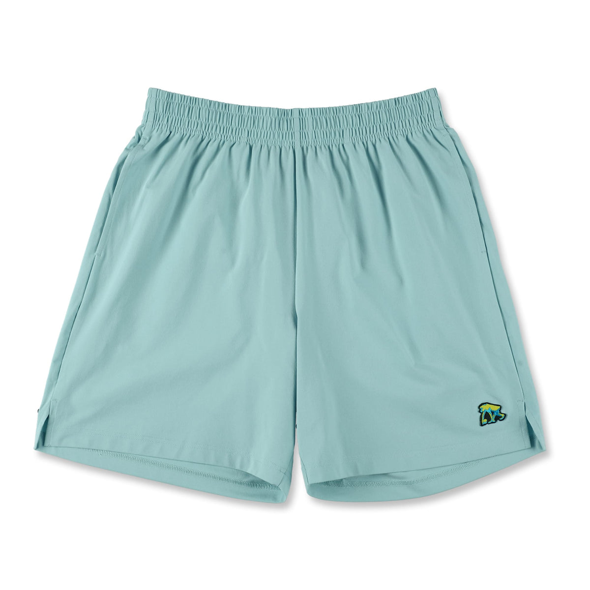 [ひざ上丈] ポリゴンワッペン カットオフショートパンツ