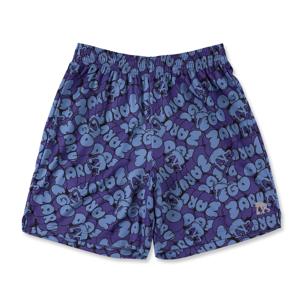 [ひざ上丈] バルーンロゴ カットオフショートパンツ