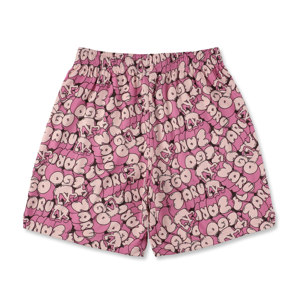 [ひざ上丈] バルーンロゴ カットオフショートパンツ