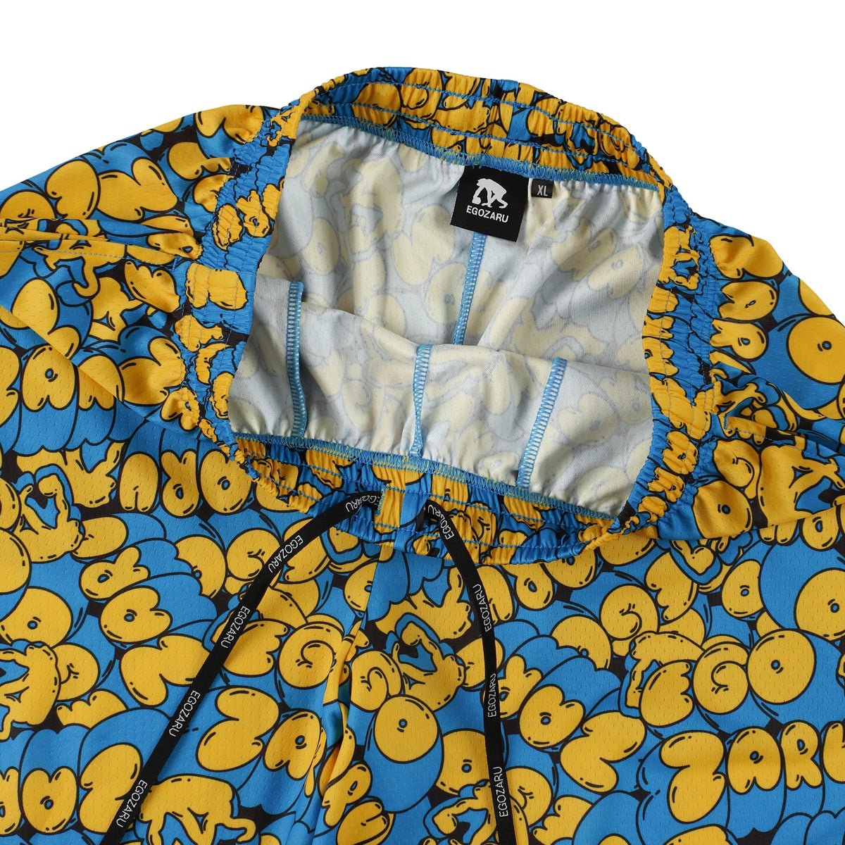 [ひざ上丈] バルーンロゴ カットオフショートパンツ