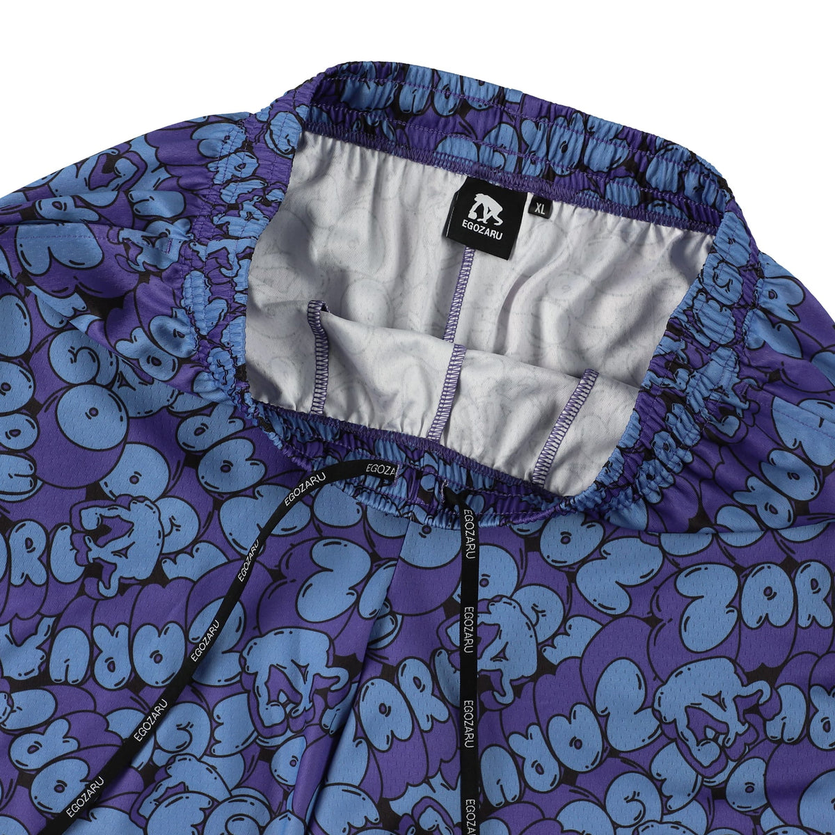 [ひざ上丈] バルーンロゴ カットオフショートパンツ