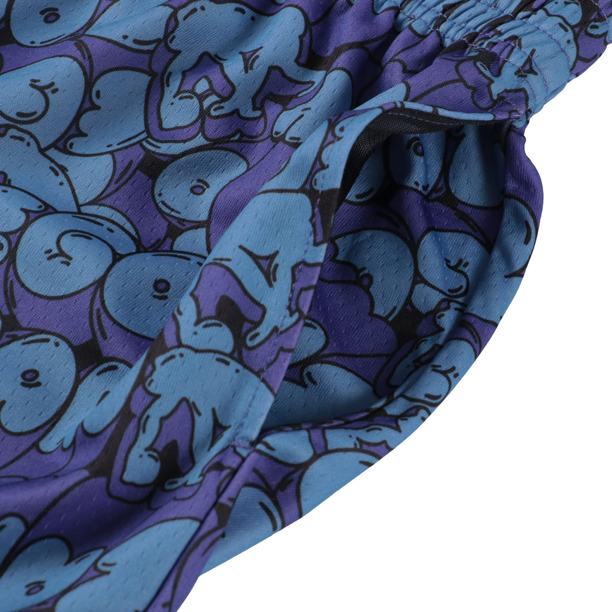 [ひざ上丈] バルーンロゴ カットオフショートパンツ