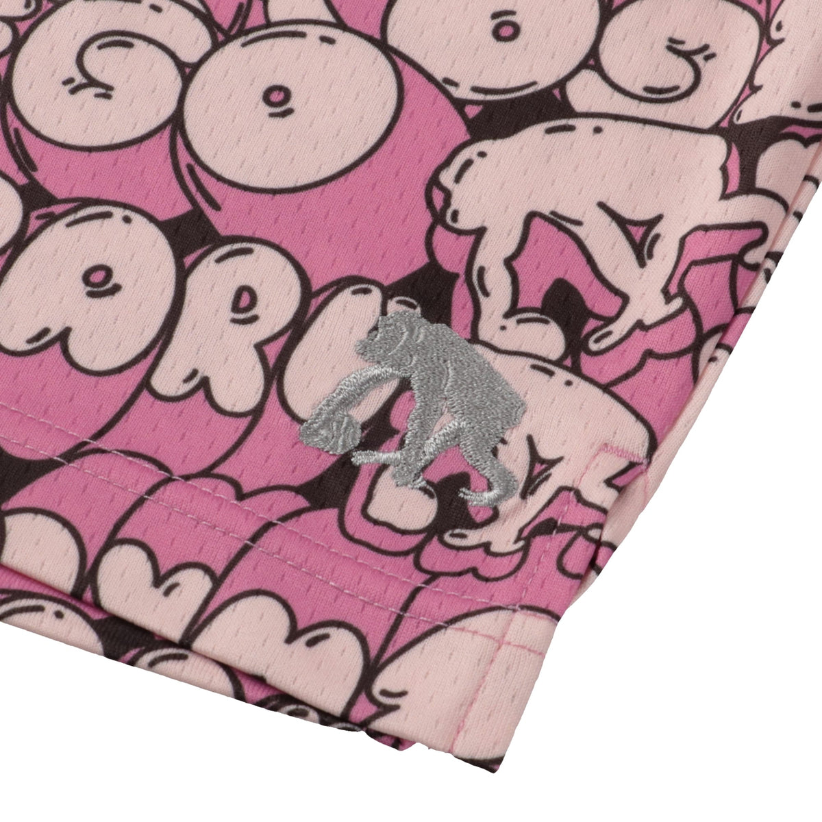 [ひざ上丈] バルーンロゴ カットオフショートパンツ