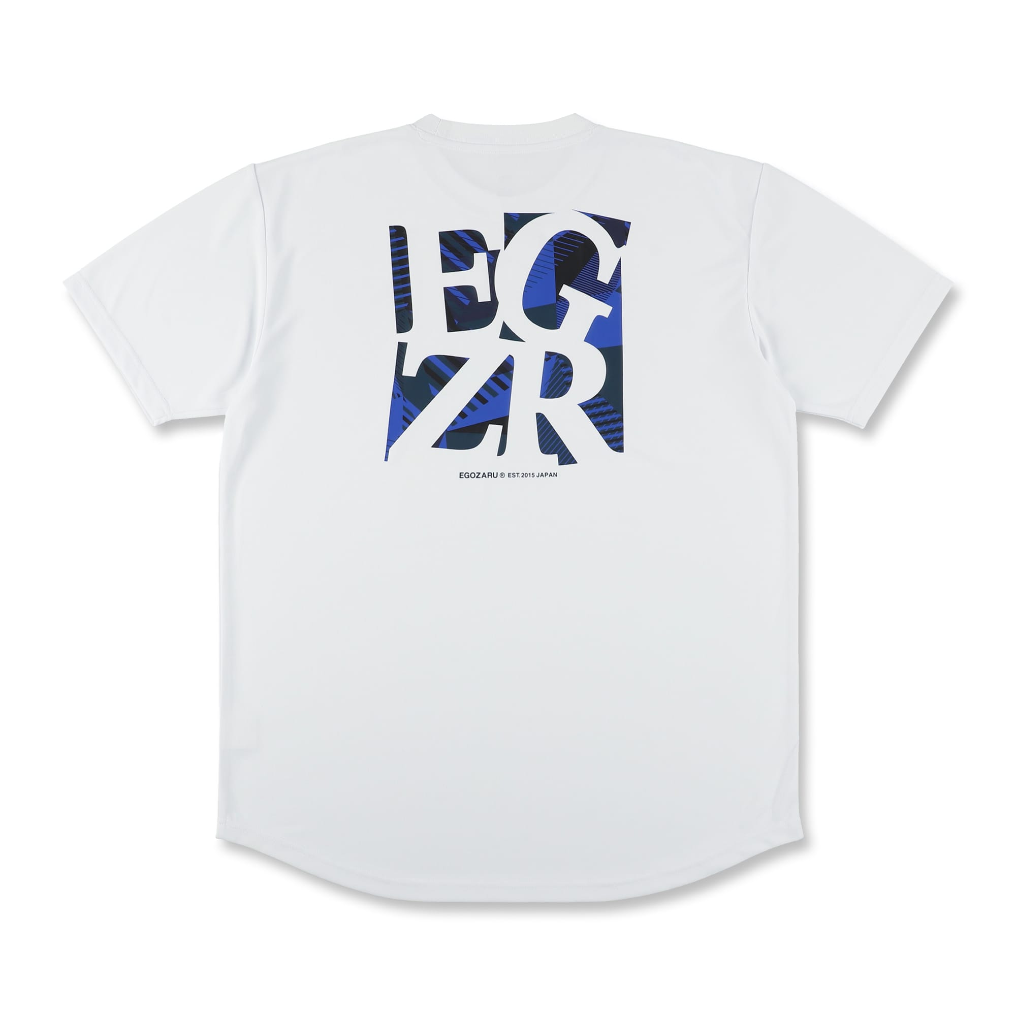 ワイドジオメトリック ソリッドカラー バックプリント Tシャツ