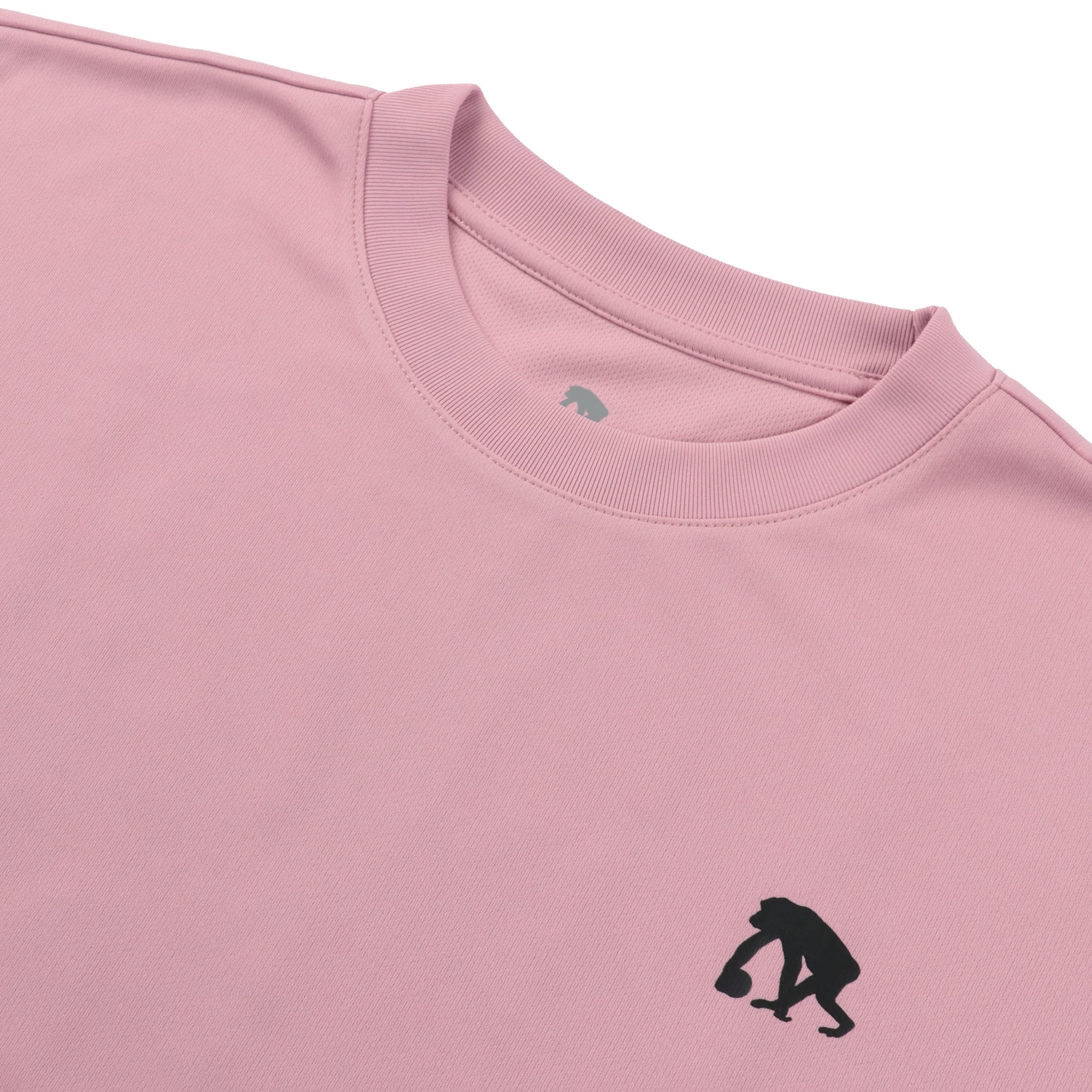 ワイドジオメトリック ソリッドカラー バックプリント Tシャツ