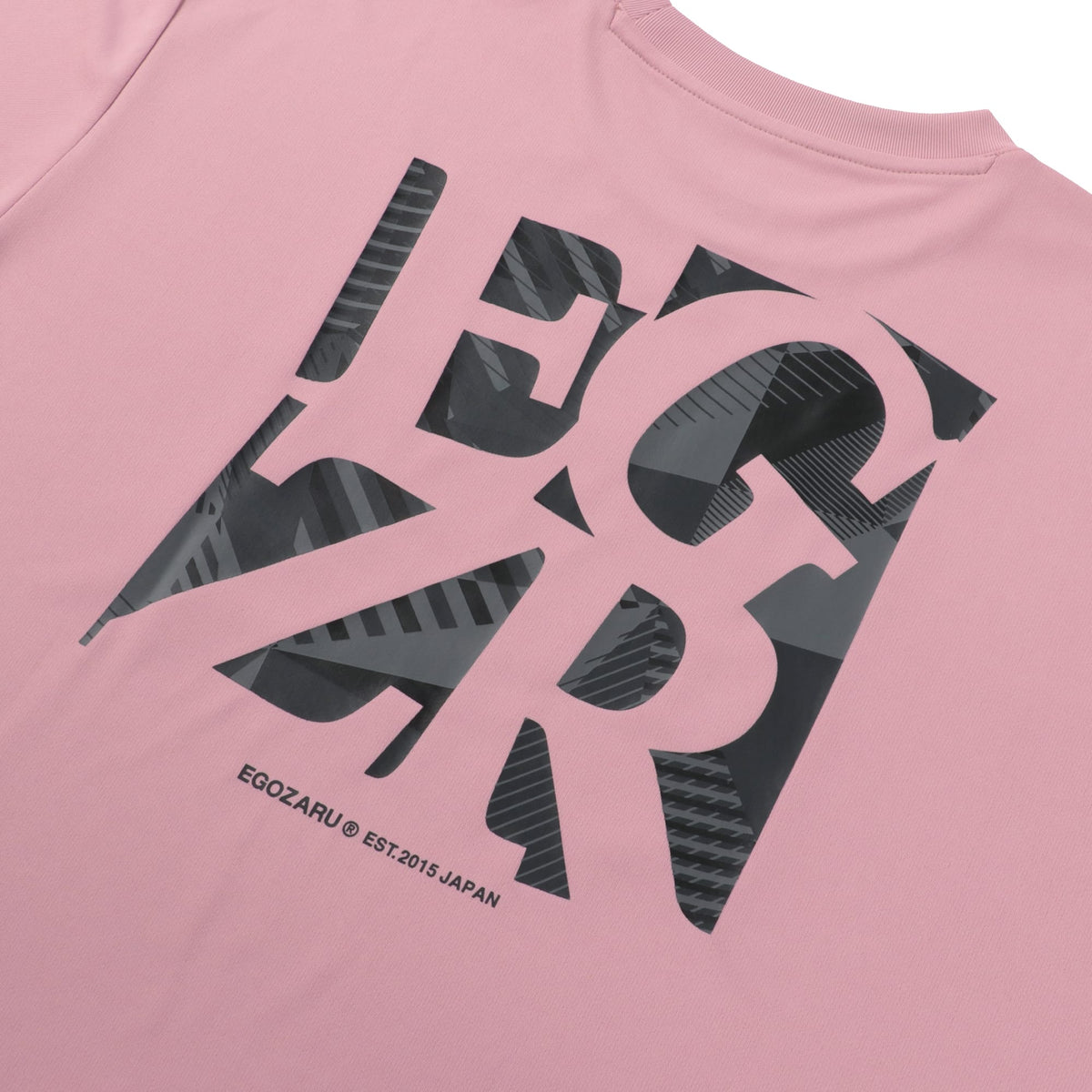 ワイドジオメトリック ソリッドカラー バックプリント Tシャツ