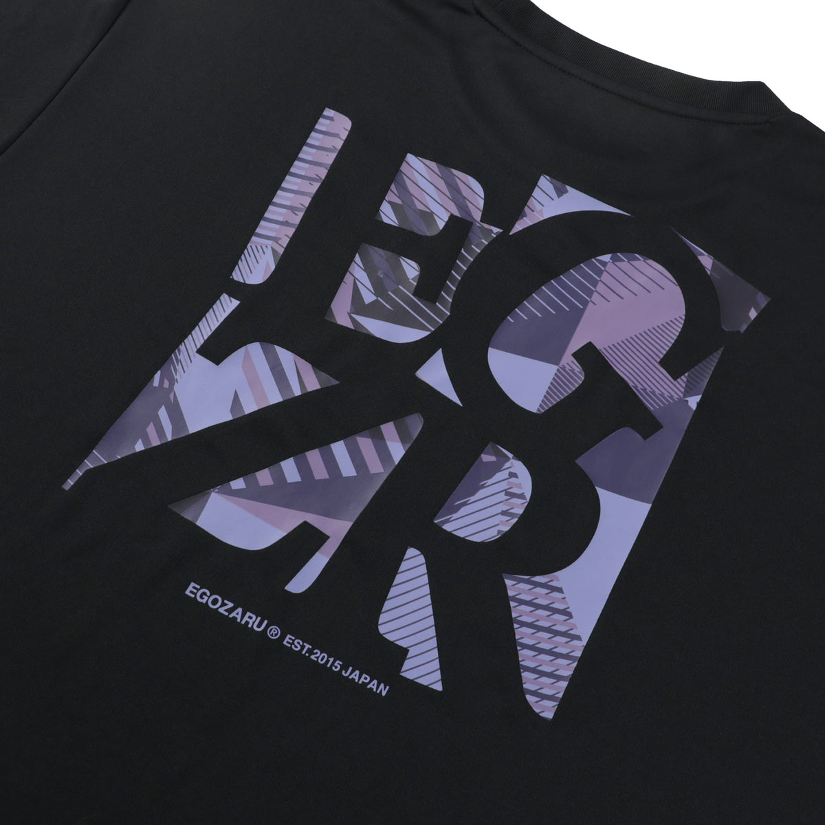 ワイドジオメトリック ソリッドカラー バックプリント Tシャツ