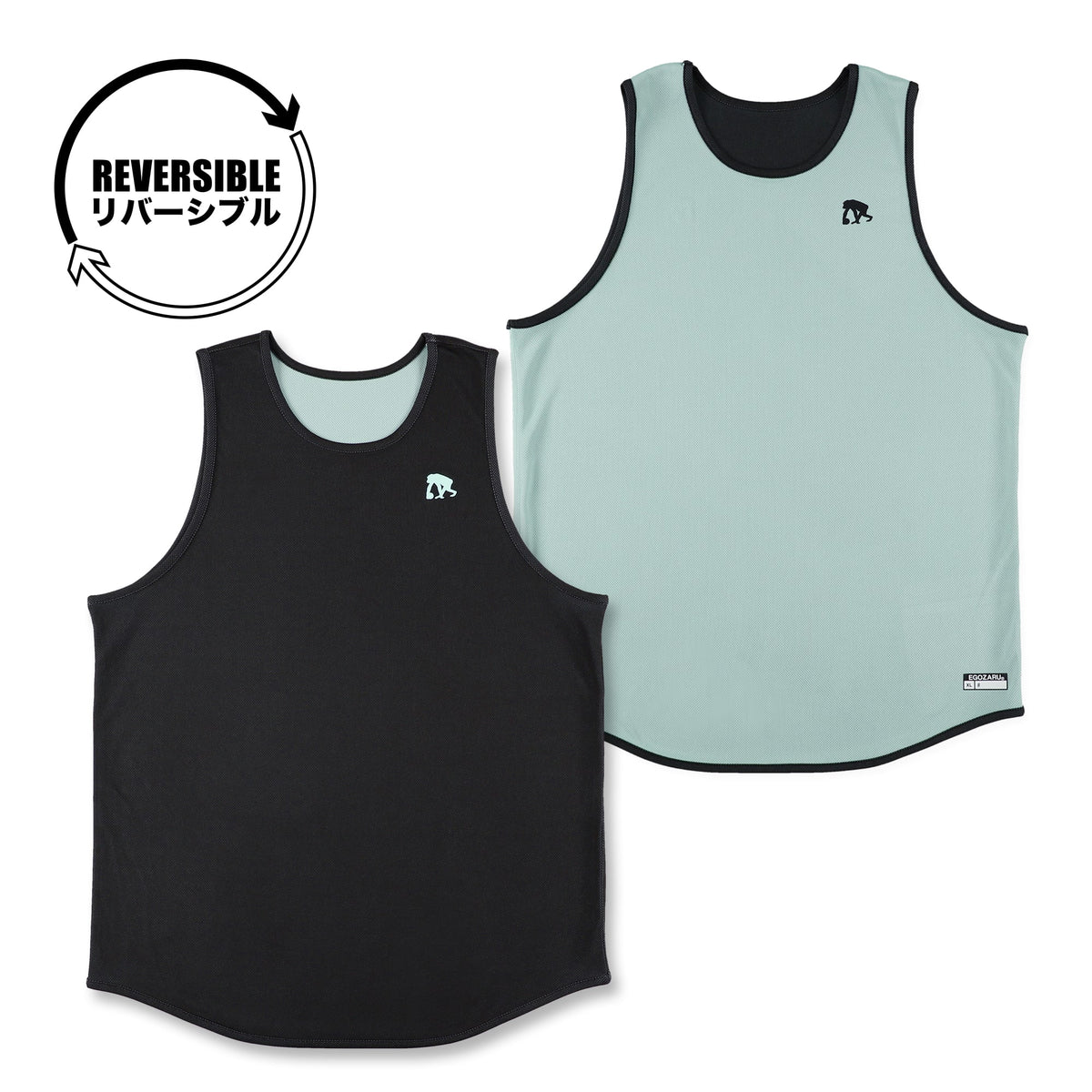 【上下セット】ライトウェイトリバーシブル（ブラック x ストーンミント）