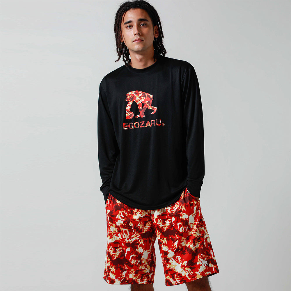 Flame logo long T -shirt