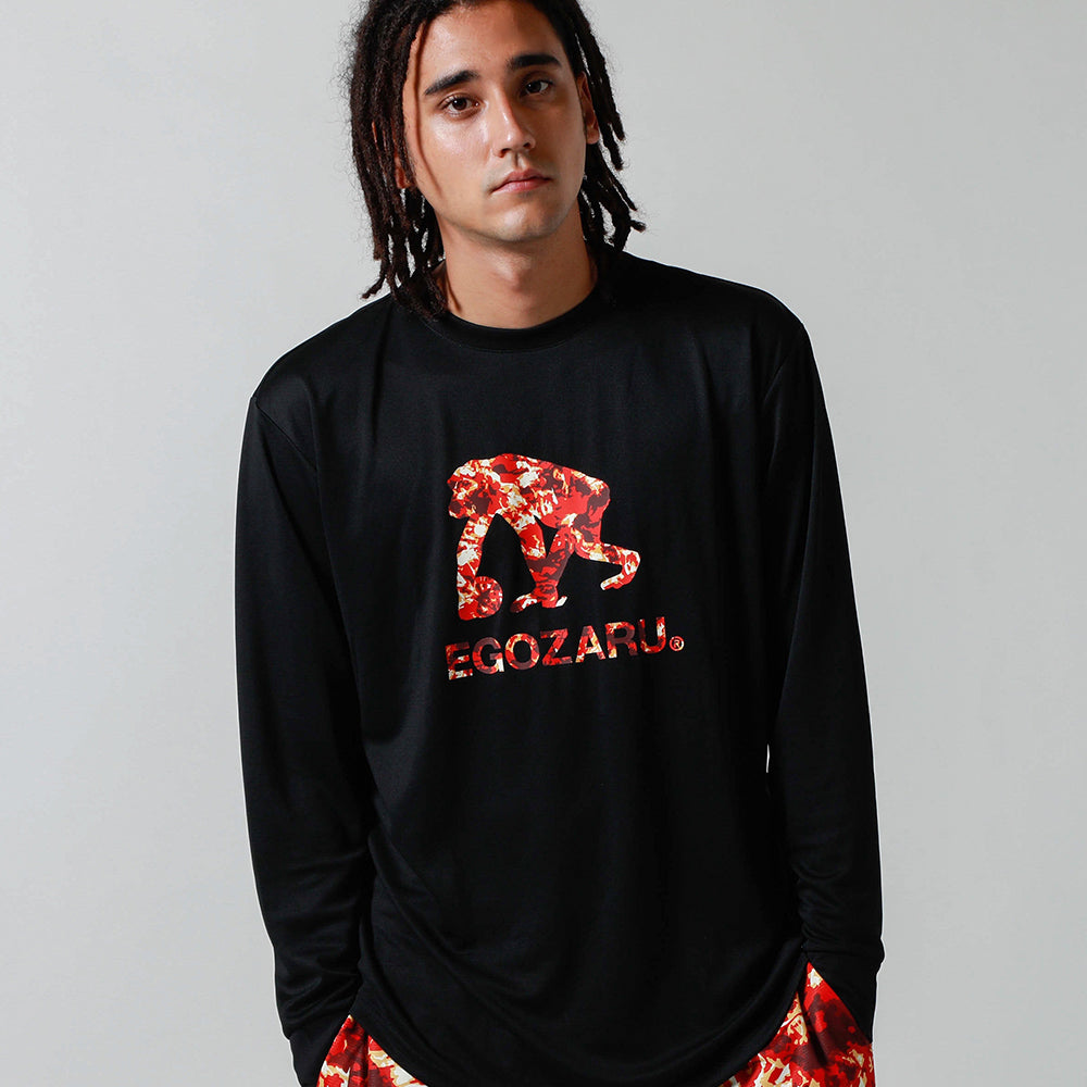 Flame logo long T -shirt