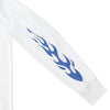 Flame sleeve print long T -shirt