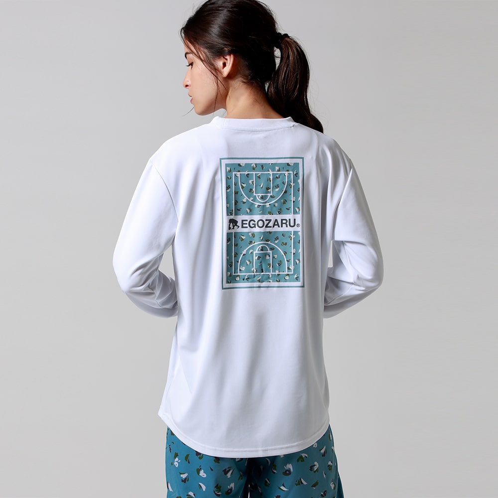 Floatback print long T -shirt