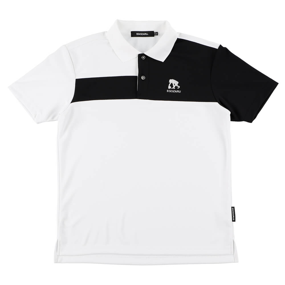 Chest switching polo shirt