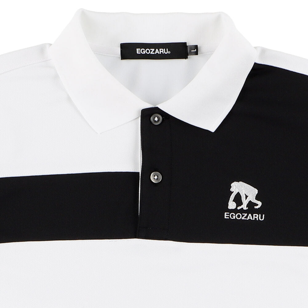 Chest switching polo shirt