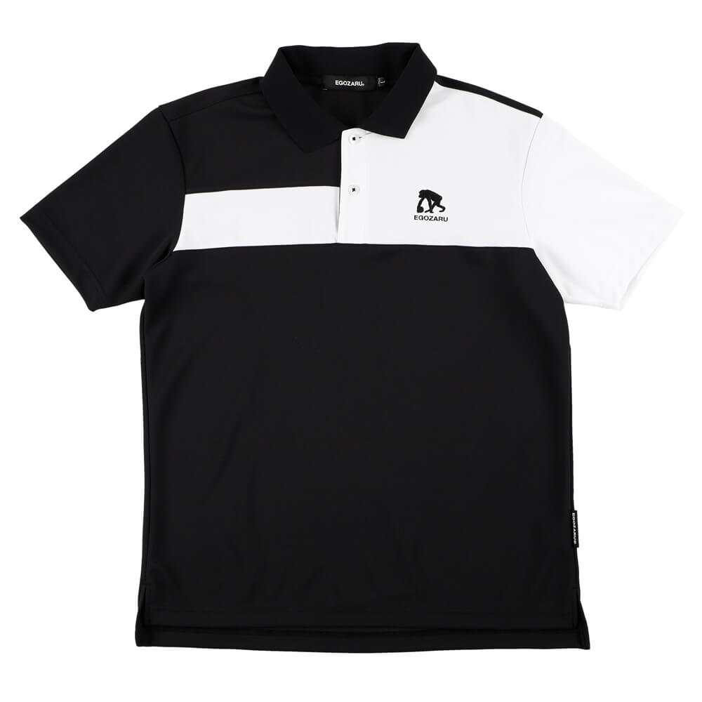 Chest switching polo shirt