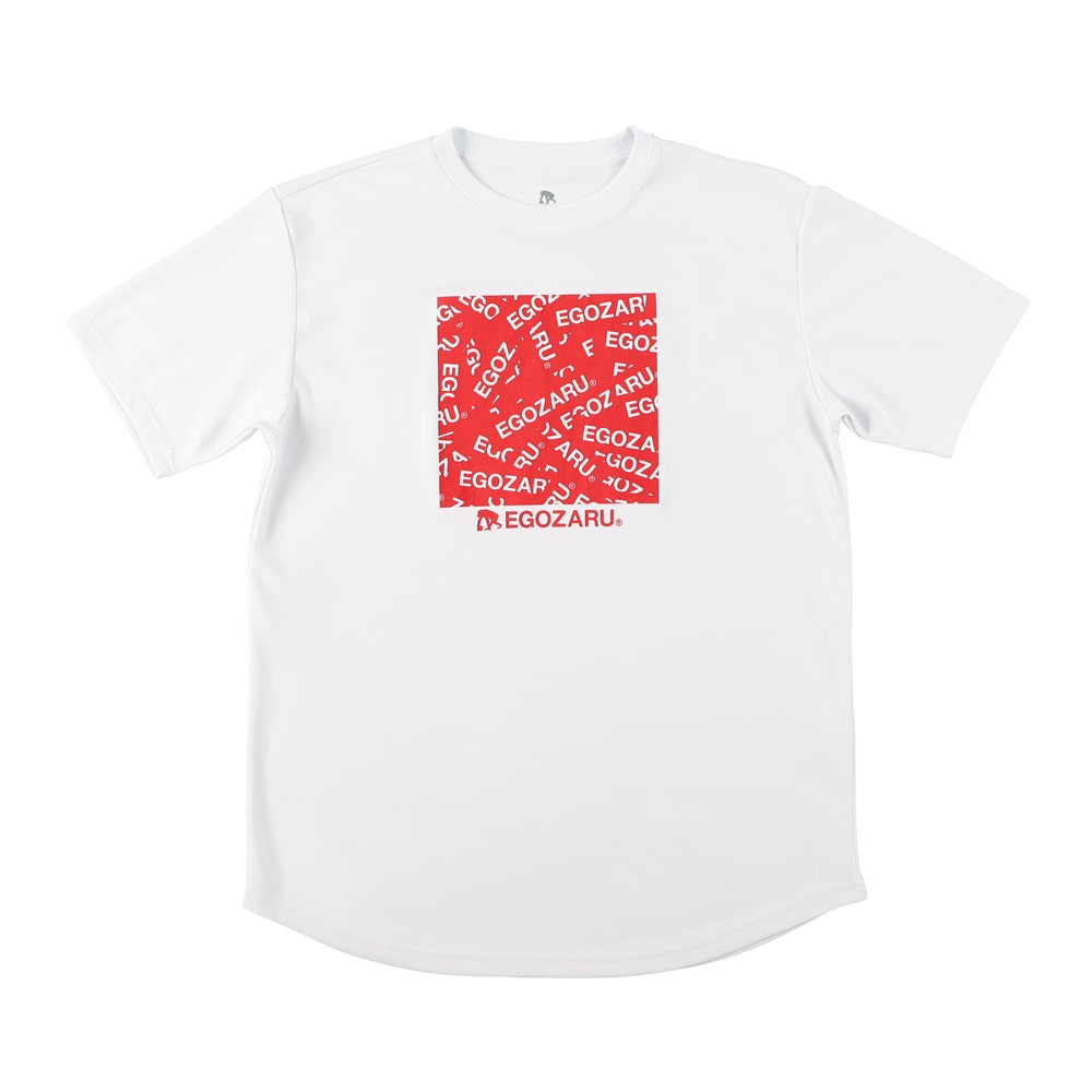 ソリッドボムロゴ Tシャツ ホワイト×レッド / XL