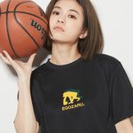 Wide geometric backprint T -shirt