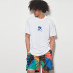 Wide geometric backprint T -shirt
